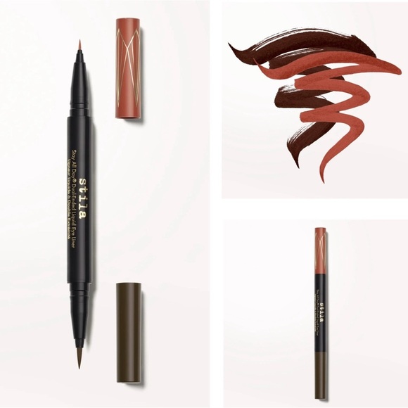 Stila Stay All Day Dual Eyeliner-Origina/Micro (Drk Brwn & Amber) NIB .033 oz - Picture 4 of 4